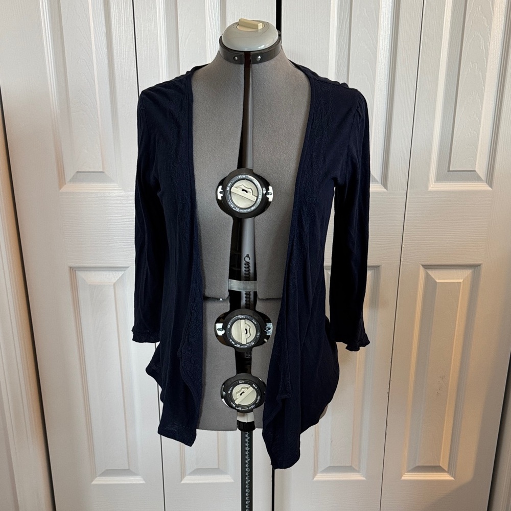 Navy Blue Women's Open Cardigan Sweater